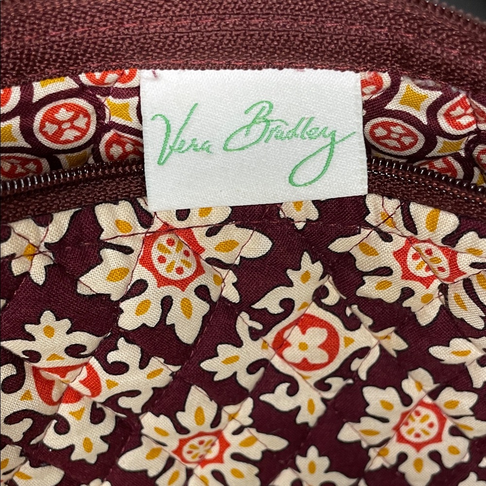 Vera Bradley Burgundy and Yellow Patterned Crossbody Bag - Picture 4 of 7